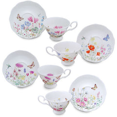Teacup and Saucer Set - Spring Meadow Collection