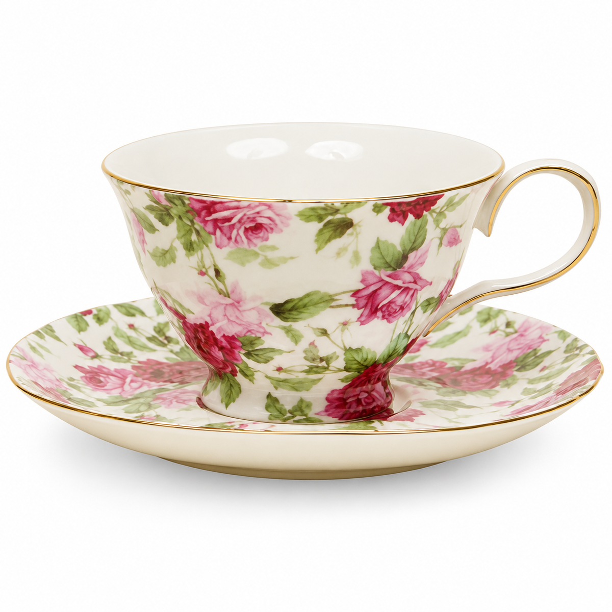 Teacup and Saucer - Vintage Floral