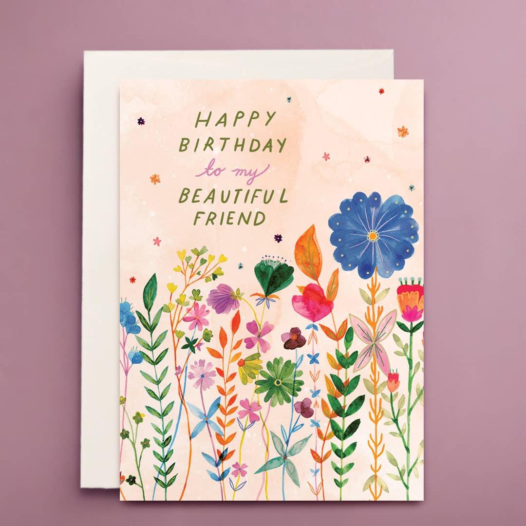 Greeting - Card Beautiful Flowers Birthday Card