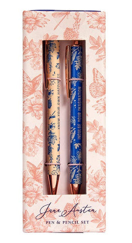 Pen and Pencil Set -Floral (Jane Austen)