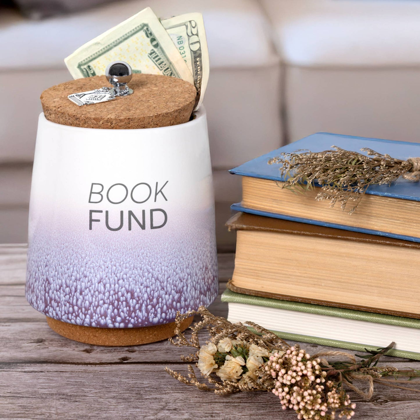 Book Fund Ceramic Savings Bank – 6.5"