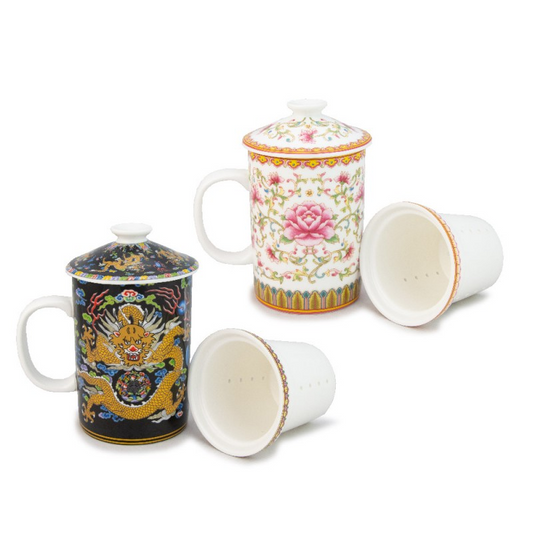 Brew In Mug - Porcelain  Lid & Strainer