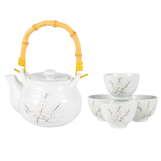 Teaset - White Ume Plum Blossoms