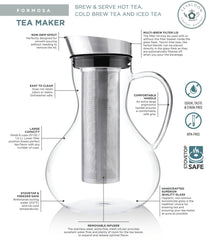 Teapot & Kettle -  All in One Beverage Maker Glass (51 oz)