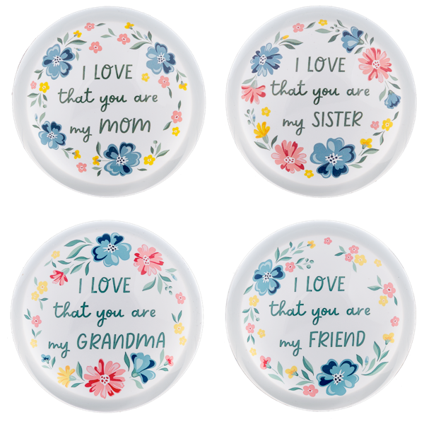 Paperweight - “I Love That” Floral Glass