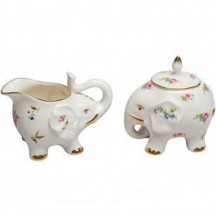 Creamer and Sugar Bowl Set - Happy Elephant