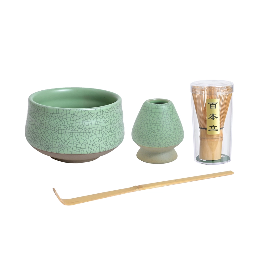 Matcha Tea Set -Bowl, Whisk, Spoon and Stand