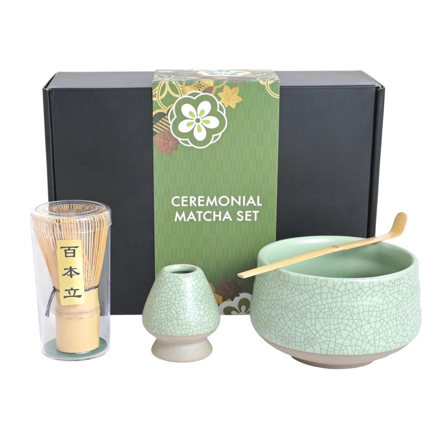 Matcha Tea Set -Bowl, Whisk, Spoon and Stand