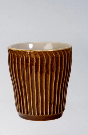 Tea Cup - Ribbed Stoneware 10oz