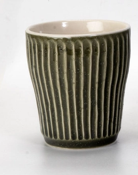 Tea Cup - Ribbed Stoneware 10oz