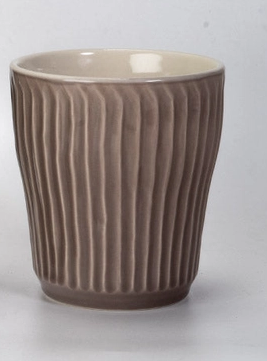 Tea Cup - Ribbed Stoneware 10oz