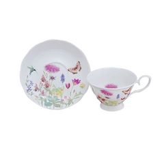 Teacup and Saucer Set - Spring Meadow Collection