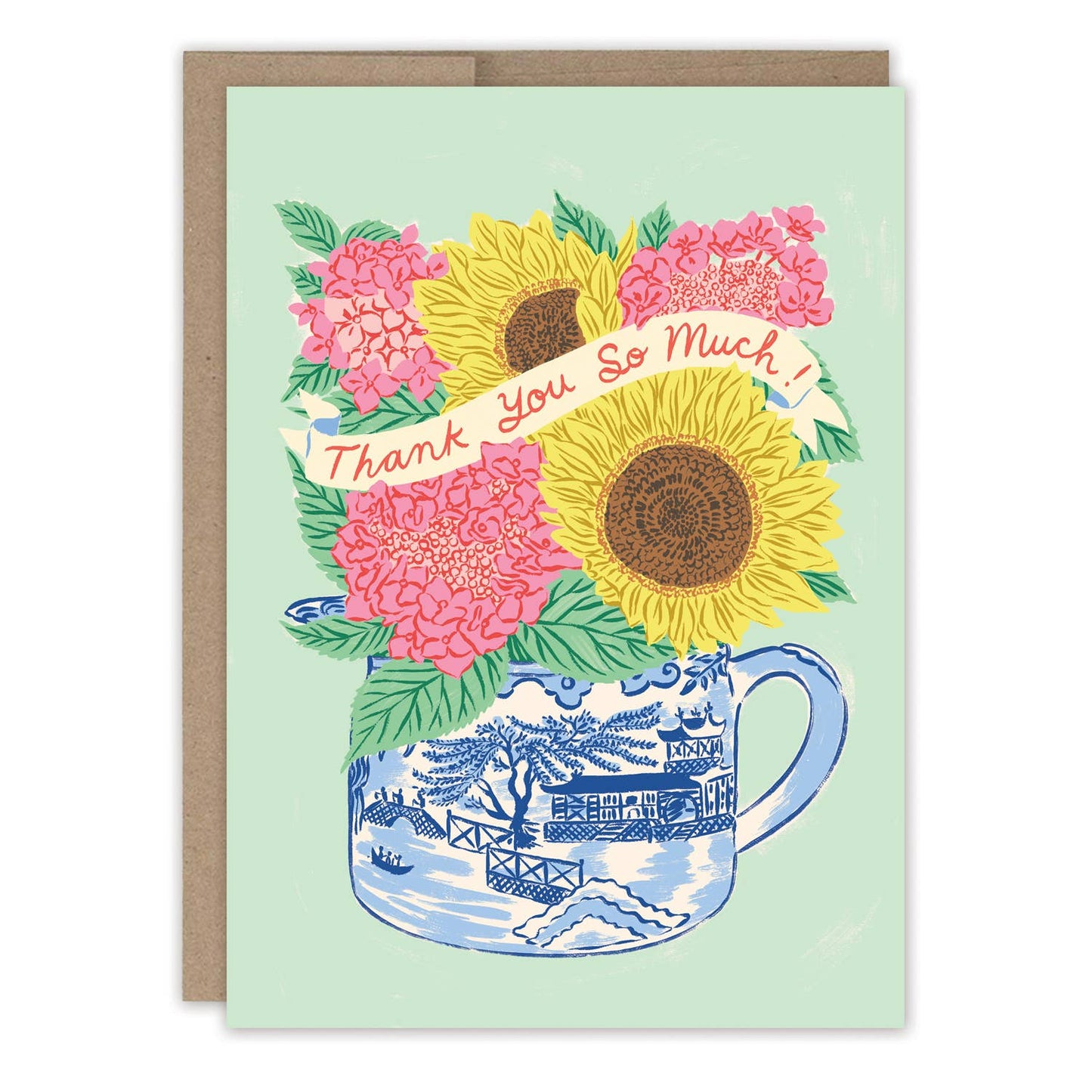Greeting Card - Bright Florals Vase