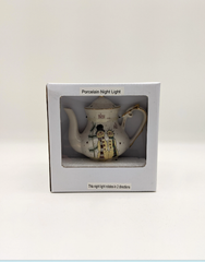Night Light -Porcelain 14K Snowman Teapot