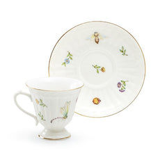 Teacup and Saucer Set - Dragonfly and Butterfly