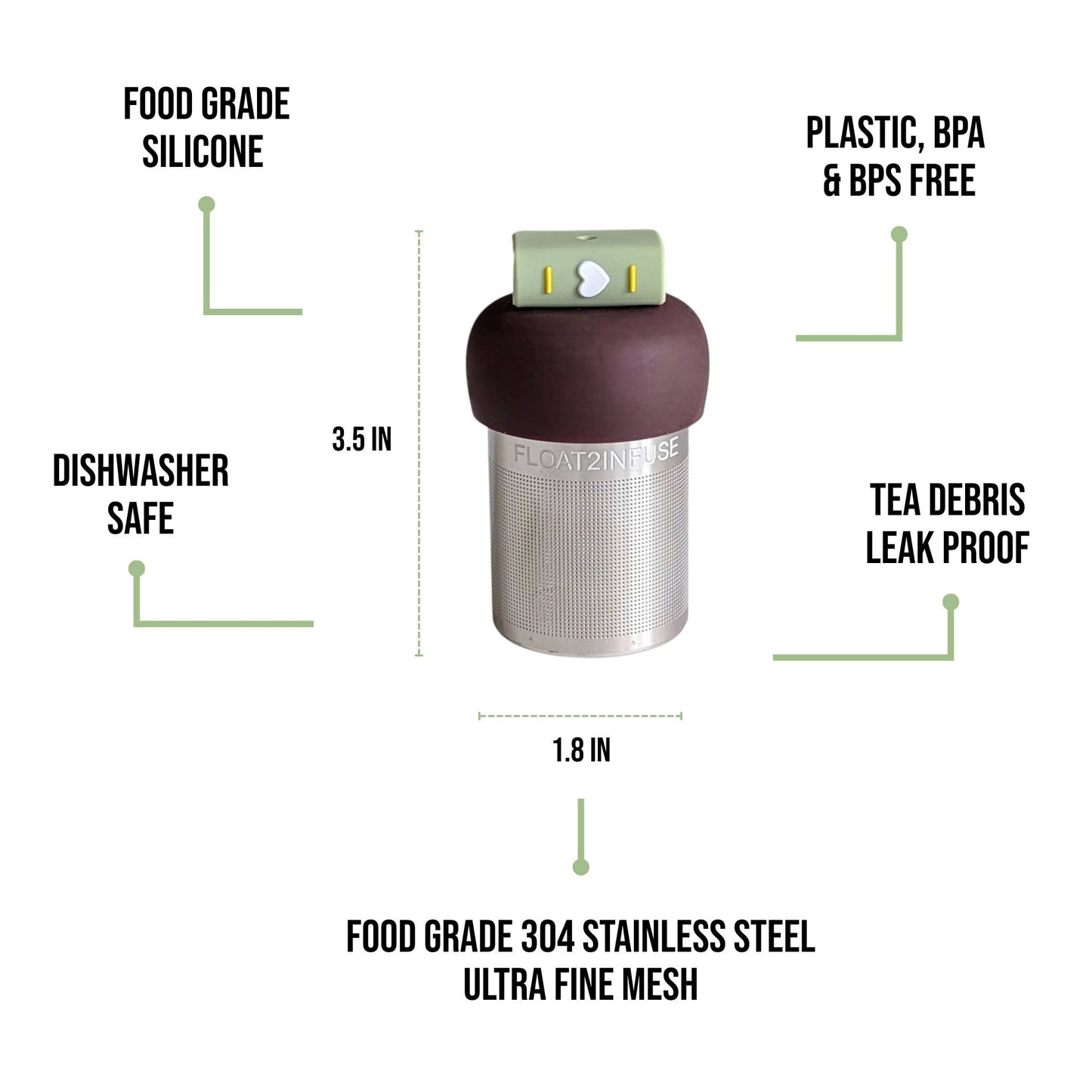 Tea Infuser - Floating Green Book