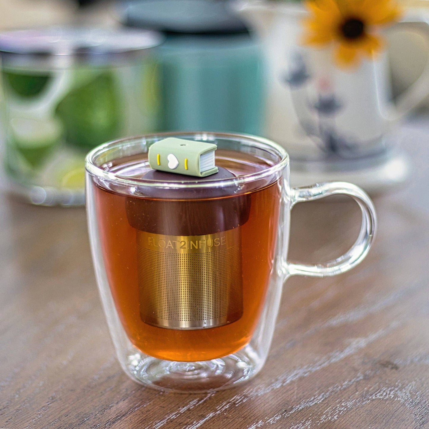 Tea Infuser - Floating Green Book