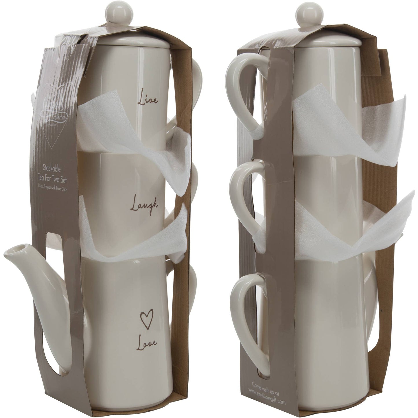 Tea Set - Live, Laugh, Love Stacking Tea for Two