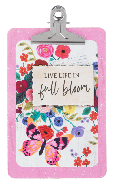 Decor - Blooming Encouragement Clipboard Plaques