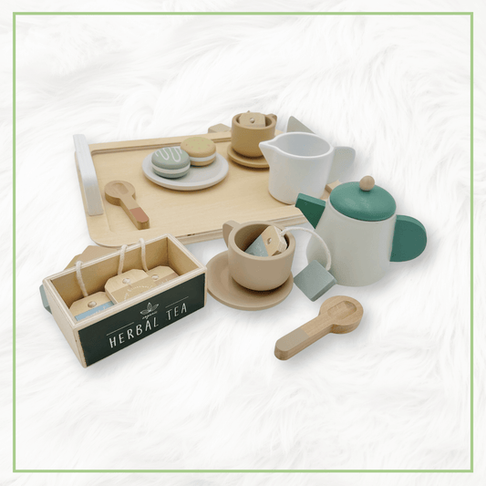 Toy - Wooden Tea Party Set – Pretend Play Tea Set Ages 3+