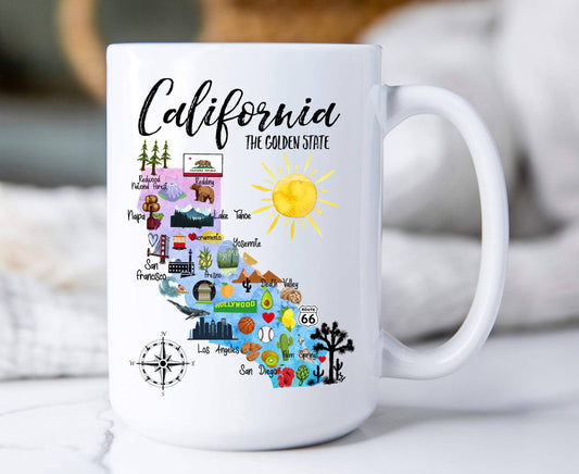 Mug - California State Map (15oz)
