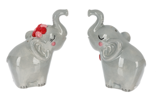 Salt and Pepper Shaker -  Sweetheart Elephants