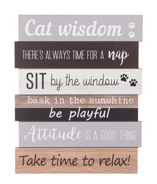 Decor - Cat Wisdom Wall Plaque