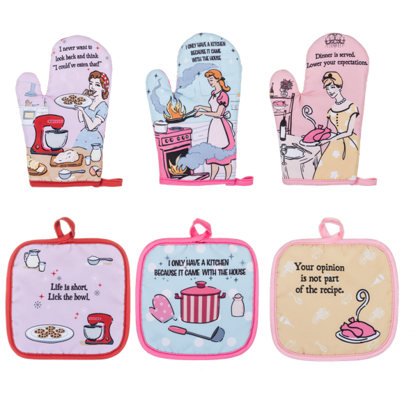 Kitchen Talk Oven Mitt & Pot Holder