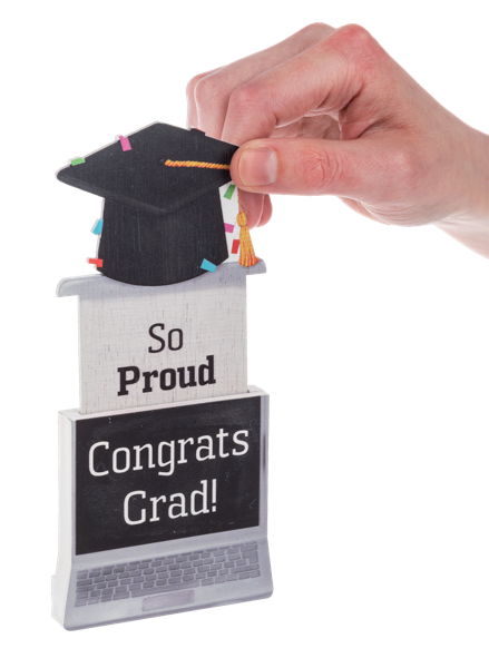 Graduation Gift Card Plaque – Hidden Message Grad Gift Holder