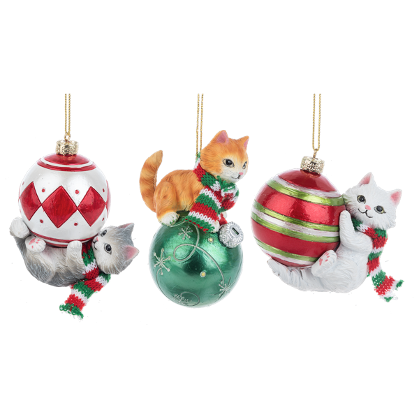 Ornament -  Meowy & Bright Christmas Cat