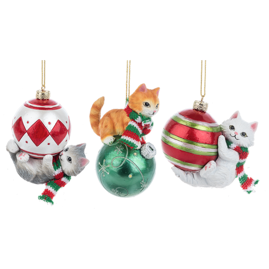 Ornament -  Meowy & Bright Christmas Cat
