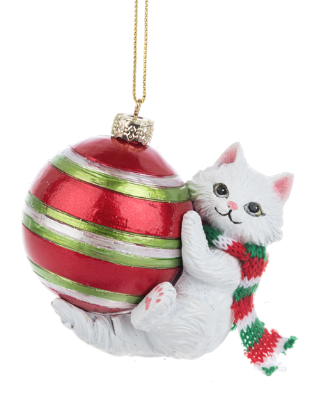 Ornament -  Meowy & Bright Christmas Cat