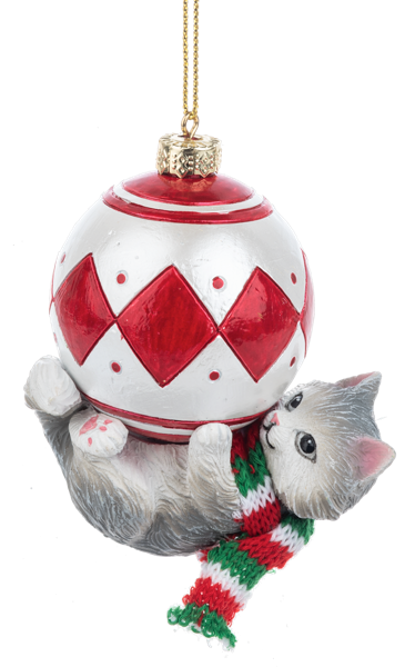 Ornament -  Meowy & Bright Christmas Cat