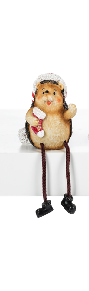 Shelf Sitter - Candy Cane Hedgehog