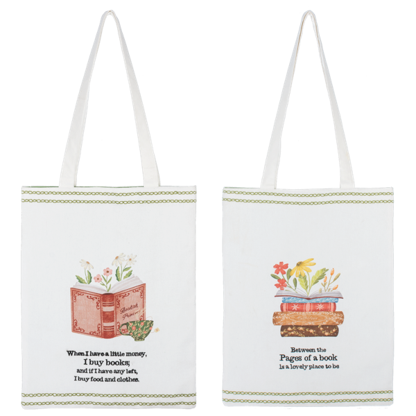 Tote Bag - Bookish Blooms