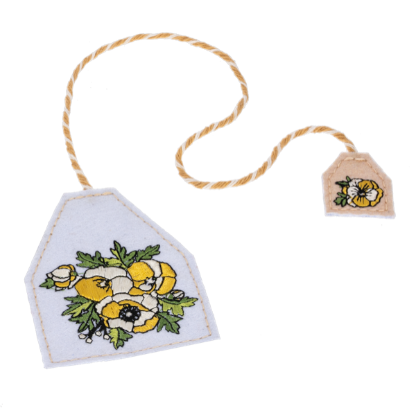 Bookmark - Floral With Cord and Tassel