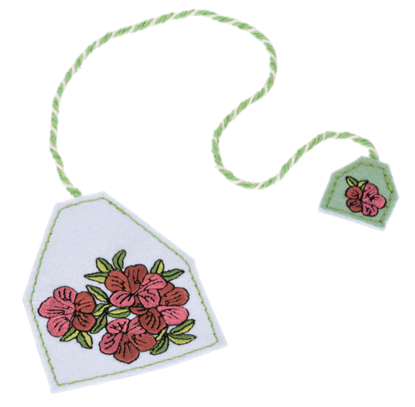 Bookmark - Floral With Cord and Tassel