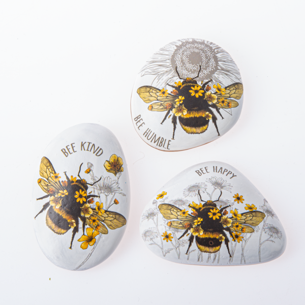 Decor - Bee Art Rocks