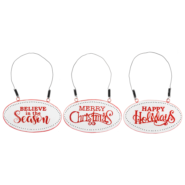 Holiday Message Plaque Ornament