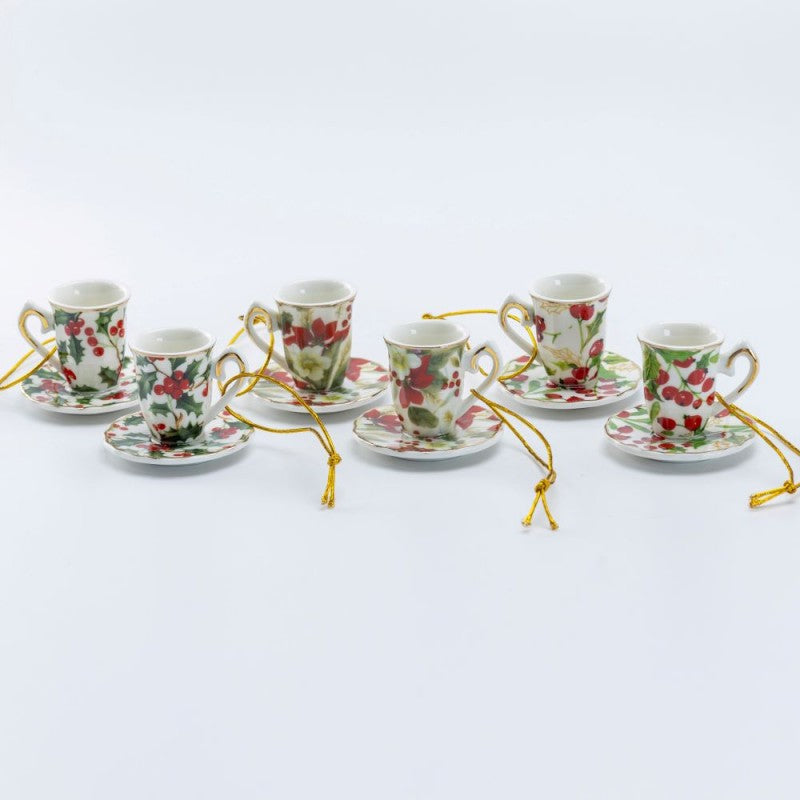 Ornament - Berry Chintz Mini Teacup Saucer