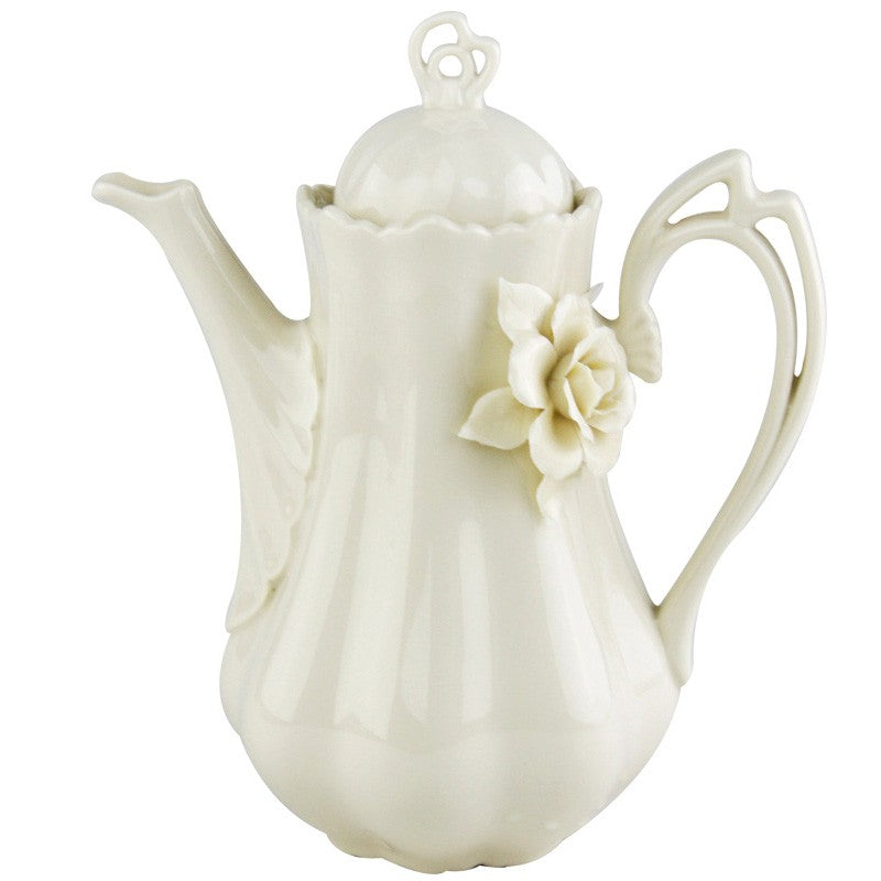 Teapot - White Rose 30oz