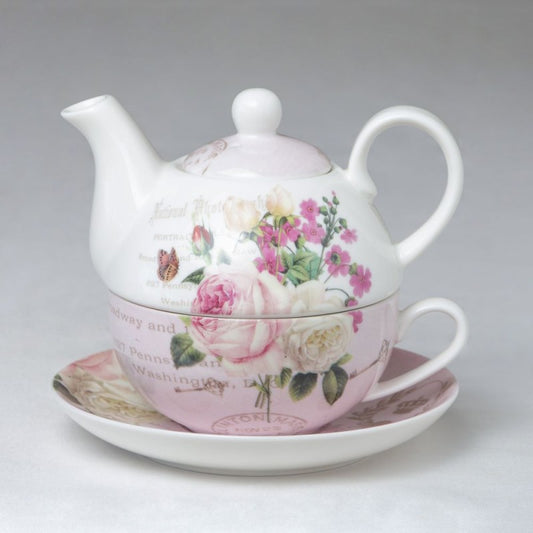 Tea For One Set - Botanical Postcard