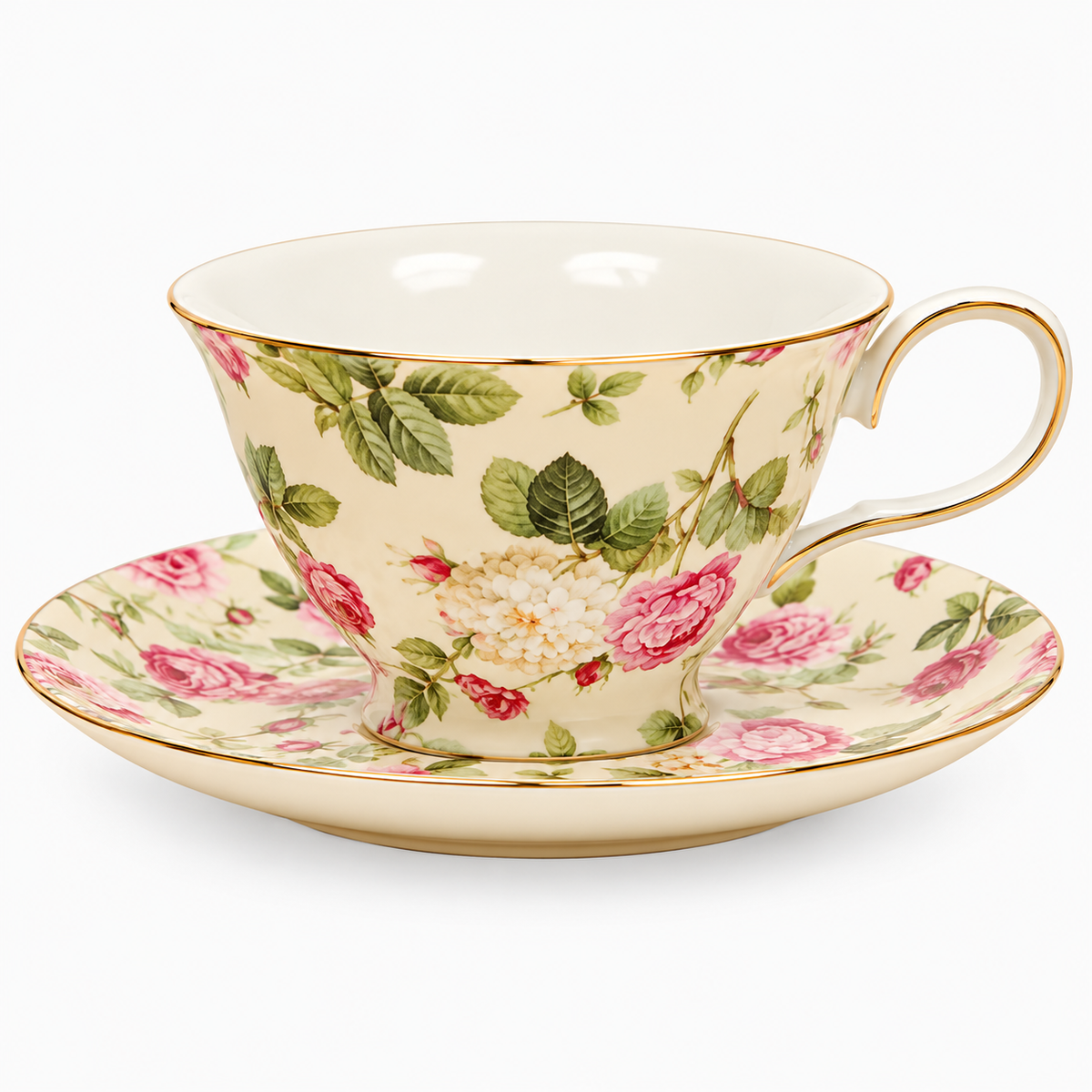 Teacup and Saucer - Vintage Floral