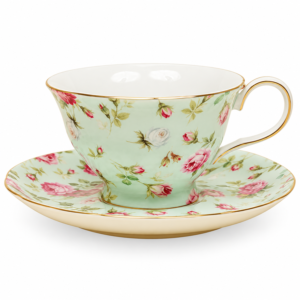 Teacup and Saucer - Vintage Floral