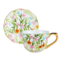 Tea Set-Teacup and Saucer-Floral
