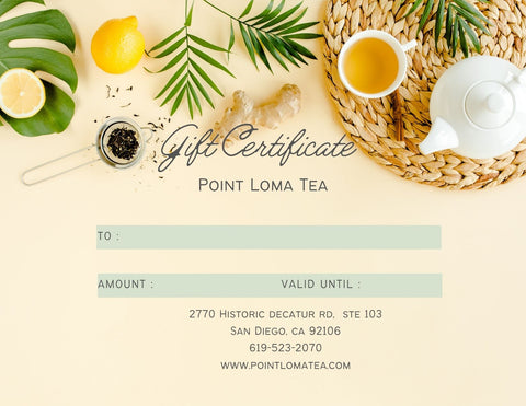 Point Loma Tea E-Gift Card