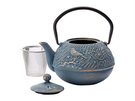 Cast Iron Teapot - "Meng"  22 fl. oz. (0.65 l) Blue-Gold