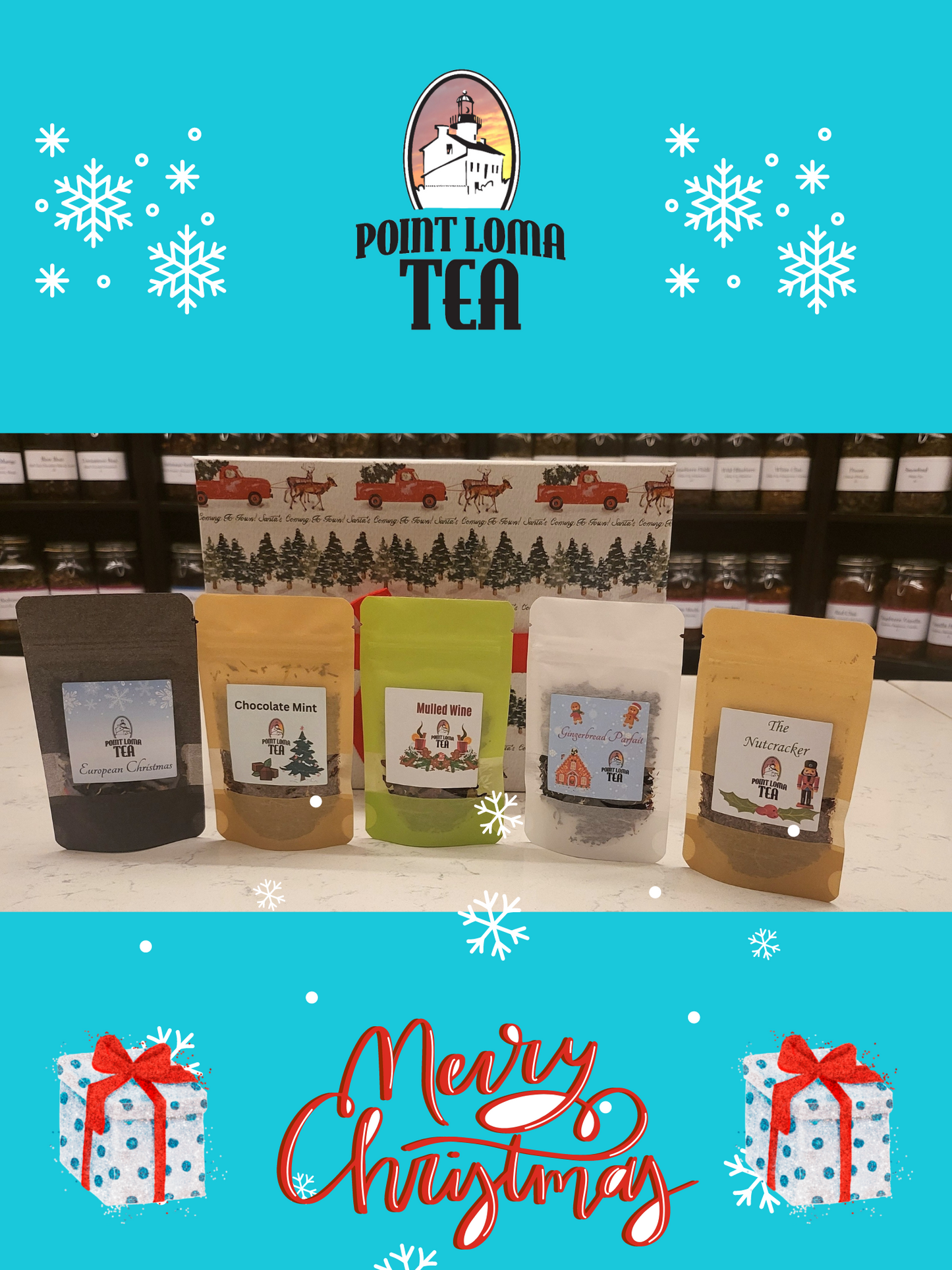 Tea Sampler Set - Christmas Holiday Tea Flight