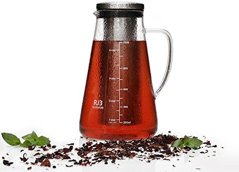 Brew In Tea Maker-Ovalware RJ3 Iced Tea Brewing Glass Carafe